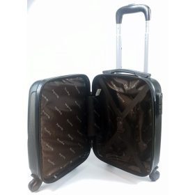    Nosorožec striebornej farby, tvrdostenný, kabínový kufor Wizzair, Ryanair 40 cm