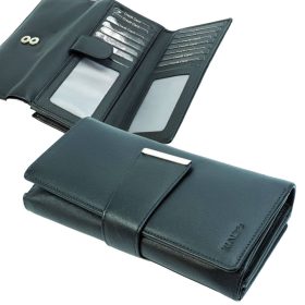  Čierna kožená peňaženka Rialto