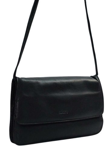  Rialto čierna talianska dámska kožená taška cez rameno 27 x 16 cm