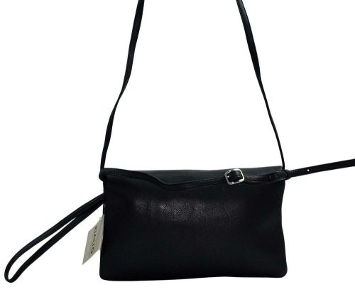  Rialto čierna talianska dámska kožená taška cez rameno 26 x 16 cm