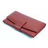  Veľká červená talianska kožená peňaženka Rialto