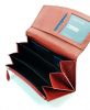  Veľká červená talianska kožená peňaženka Rialto