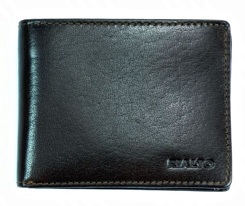  Rialto čierna malá kožená peňaženka bez ramienok 11 x 8,8 cm