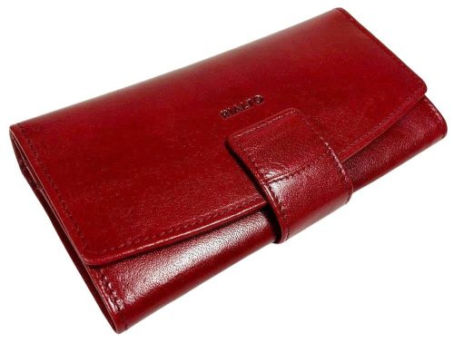  Dámska veľká červená kožená peňaženka Rialto