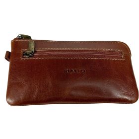  Dámsky hnedý kožený prívesok na kľúče Giudi