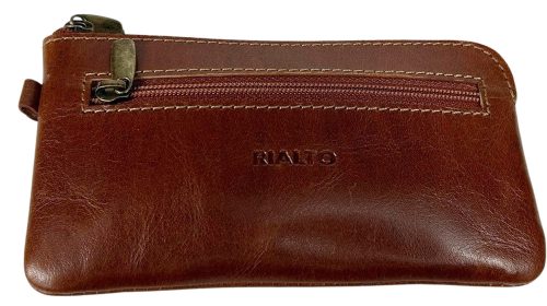  Dámsky hnedý kožený prívesok na kľúče Giudi