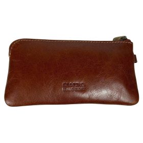  Dámsky hnedý kožený prívesok na kľúče Giudi