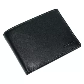  Čierna pánska kožená peňaženka Rialto 12 cm × 9,5 cm