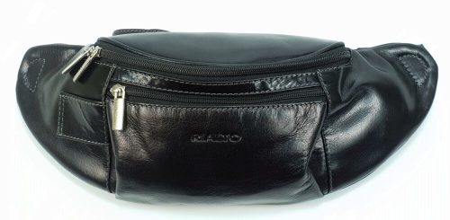  Čierna kožená taška na opasok Rialto