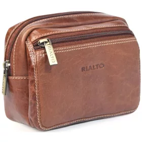  Pánska hnedá kožená taška na opasok Rialto 31×15 cm