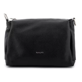    Dámska čierna kožená kabelka Rialto, taška cez rameno 20×23 cm