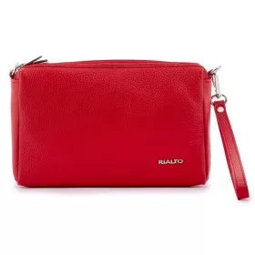    Dámska čierna kožená kabelka Rialto, taška cez rameno 20×23 cm