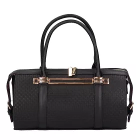    Karen Lena čierna, dámska kabelka z vláknitej kože, taška cez rameno