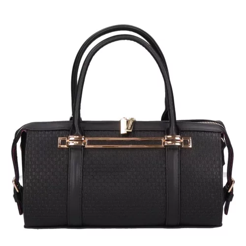  Karen Lena čierna, dámska kabelka z vláknitej kože, taška cez rameno