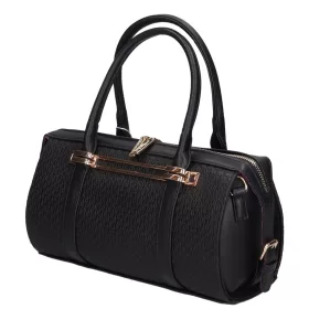    Karen Lena čierna, dámska kabelka z vláknitej kože, taška cez rameno