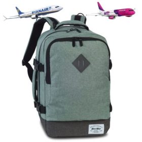    Peterson Wizzair, sivá palubná taška Ryanair, batoh 39 x 25 x 19,5 cm