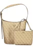  Dámska kabelka cez rameno s béžovým vzorom Guess 24 x 28 x 16 cm