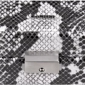    Sacher: Carola čiernobiely držiak na šperky z hadej kože, šperkovnica