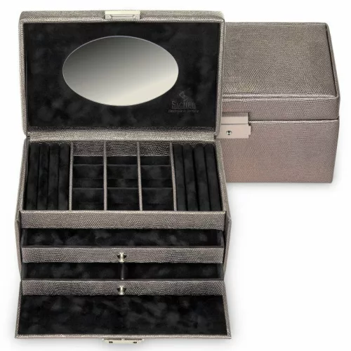  Sacher: farebná šperkovnica Elly taupe, držiak na šperky