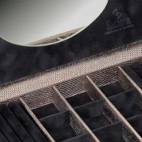    Sacher: farebná šperkovnica Elly taupe, držiak na šperky