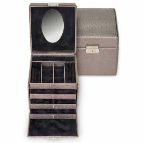    Sacher: farebná šperkovnica Evita taupe, držiak na šperky