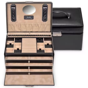  Sacher: Jasmin, čierna 3-zásuvková šperkovnica