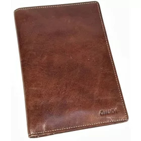  Giudi hnedý kožený držiak na pas, držiak na doklady