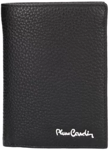  Pierre Cardin čierny kožený držiak na karty 10 × 7,5 cm