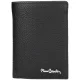  Pierre Cardin čierny kožený držiak na karty 10 × 7,5 cm