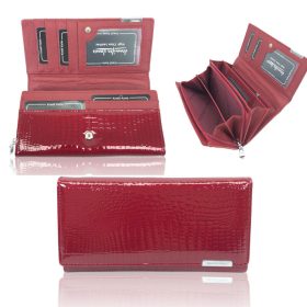    JENNIFER JONES DÁMSKA KOŽENÁ PEŇAŽENKA 5288-2 ČERVENÝ LAK - VEĽK.