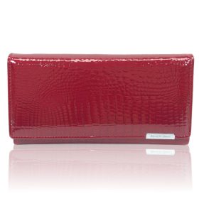    JENNIFER JONES DÁMSKA KOŽENÁ PEŇAŽENKA 5288-2 ČERVENÝ LAK - VEĽK.