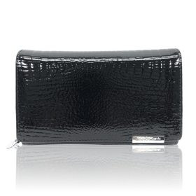    JENNIFER JONES DÁMSKA KOŽENÁ PEŇAŽENKA 5261-2 ČIERNA - STREDNÁ VEĽKOSŤ -