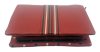  Sylvia Belmonte: Dámska kožená peňaženka pruhovaná škvrnitá červená 14,7 x 10,5 cm