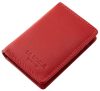  Dámsky kožený držiak na karty La Scala červený, držiak na papierové peniaze