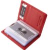  Dámsky kožený držiak na karty La Scala červený, držiak na papierové peniaze
