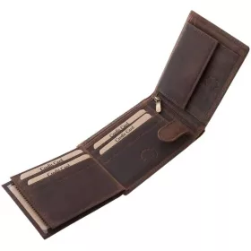    Hnedá motorkárska kožená peňaženka GreenDeed Chopper, chránená RFID