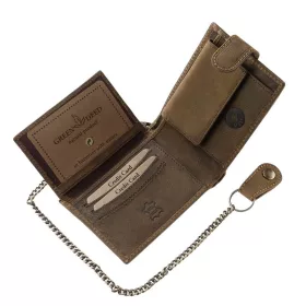    Hnedá motorkárska kožená peňaženka GreenDeed Chopper, chránená RFID
