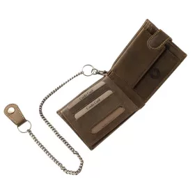    Hnedá motorkárska kožená peňaženka GreenDeed Chopper, chránená RFID