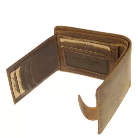    Hnedá motorkárska kožená peňaženka GreenDeed Chopper, chránená RFID