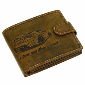    Kožená peňaženka GreenDeed s tuningovým auto vzorom, RFID ochrana