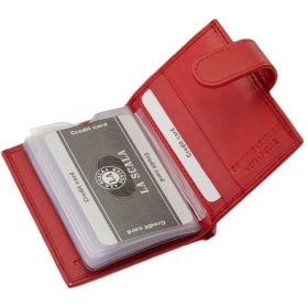 LA SCALA: čierny kožený držiak na karty 10,5 x 7,5 cm