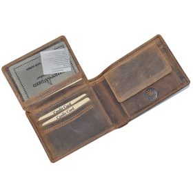    Rybárska kožená peňaženka GreenDeed so vzorom šťuky 12,3 x 9 cm