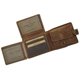    Rybárska kožená peňaženka GreenDeed s potlačou šťuky 12,5 x 10 cm