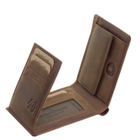    Rybárska kožená peňaženka GreenDeed so vzorom šťuky 12,3 x 9 cm