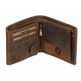    Rybárska kožená peňaženka GreenDeed so vzorom šťuky 12,3 x 9 cm