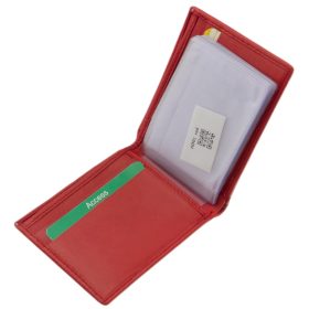 LA SCALA: čierny kožený držiak na karty 10,5 x 7,5 cm