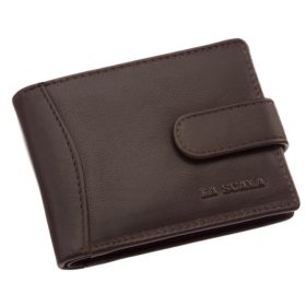 LA SCALA: čierny kožený držiak na karty 10,5 x 7,5 cm