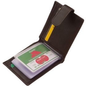 LA SCALA: čierny kožený držiak na karty 10,5 x 7,5 cm