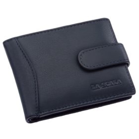 LA SCALA: čierny kožený držiak na karty 10,5 x 7,5 cm