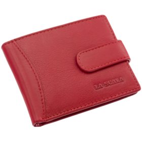 LA SCALA: čierny kožený držiak na karty 10,5 x 7,5 cm